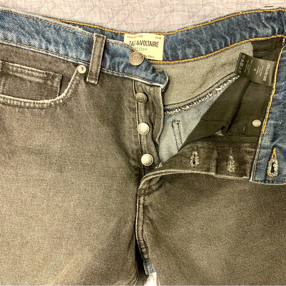 Zadig & Voltaire Erina Denim Patch Jeans sz 25.